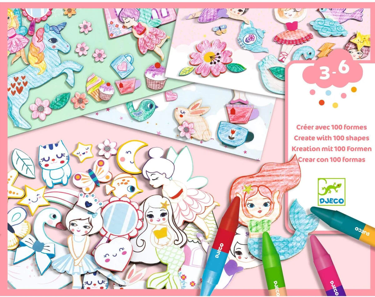 Djeco Crear con formas Mundo fantástico