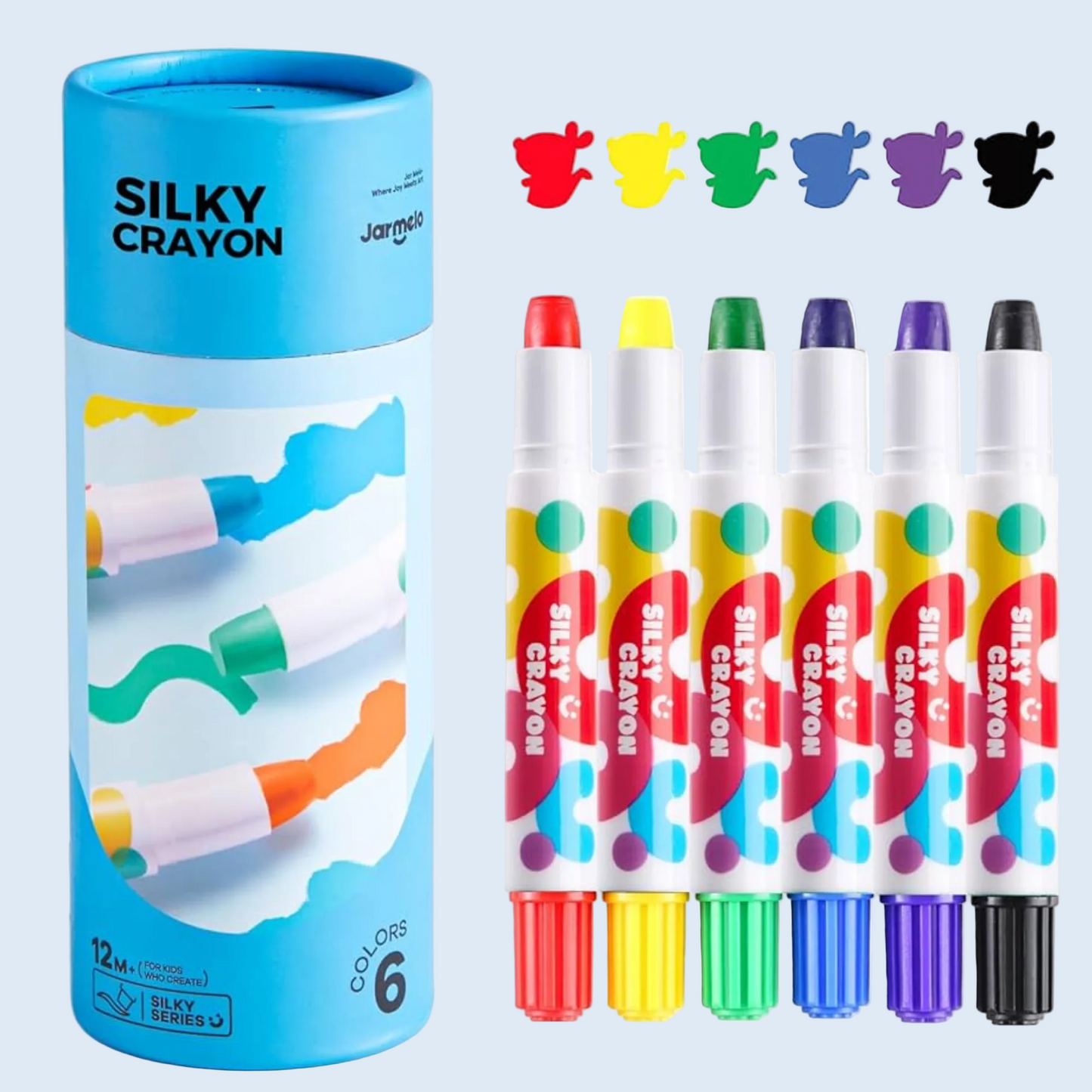 Jarmelo Crayones suaves lavables 6 y 12 colores