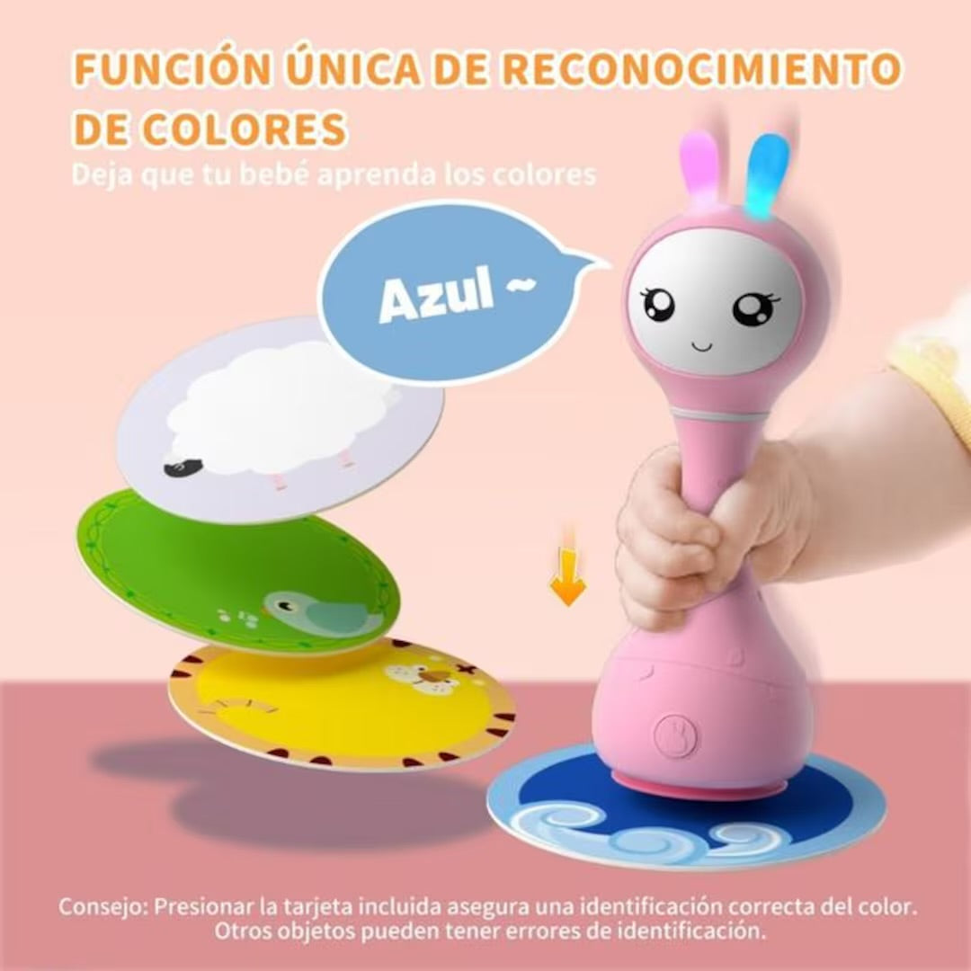 Alilo Smarty Bunny Rosa Sonajero interactivo e inteligente