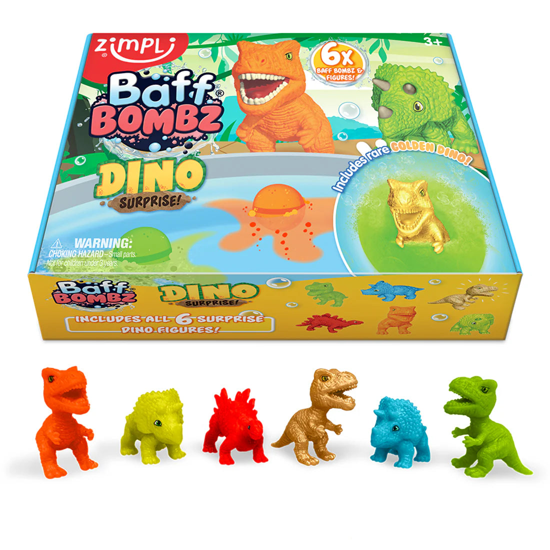 Zimpli Bombas de baño Sorpresa Pack 6 dinosaurios