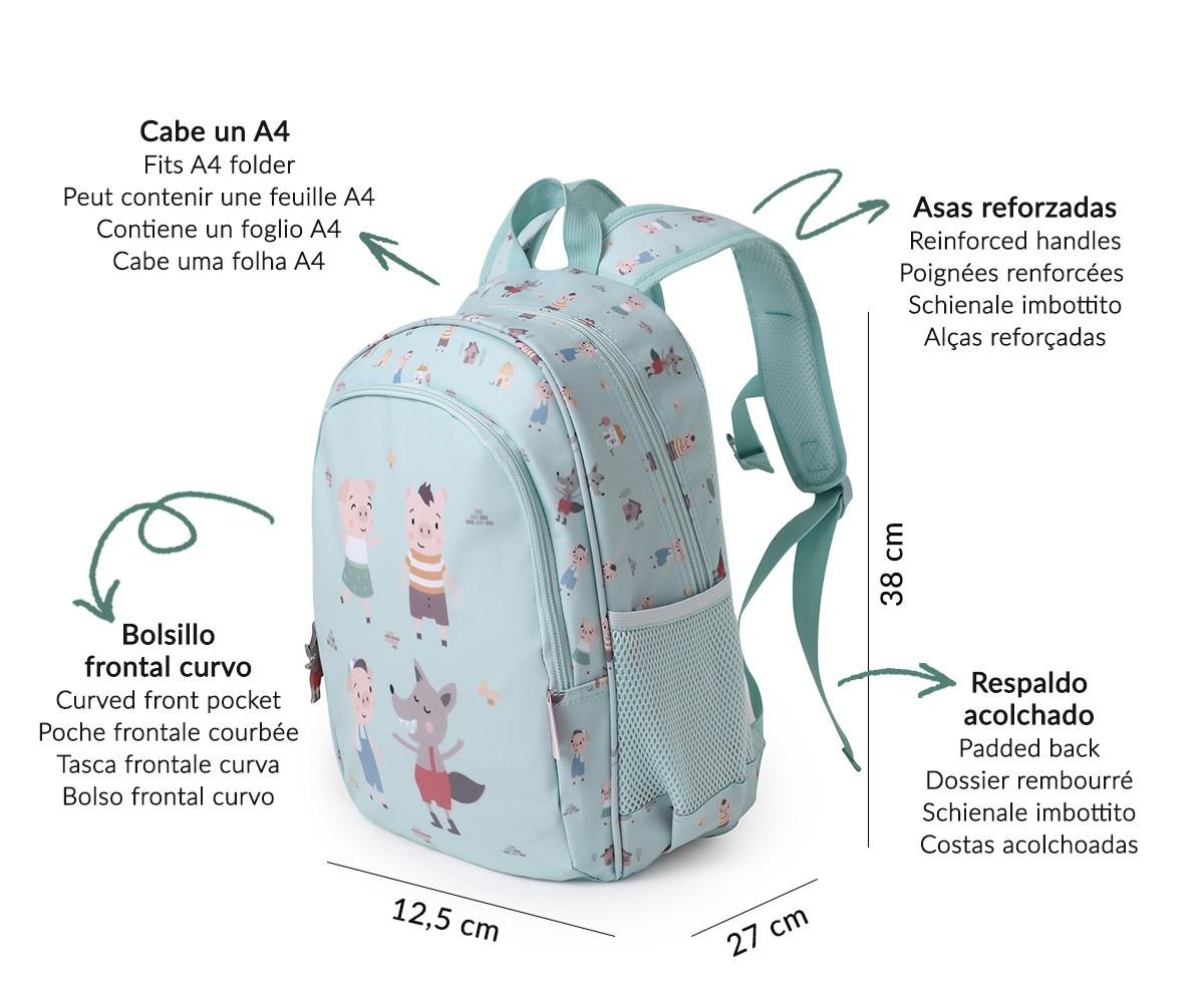Tutete Mochila mediana Los tres cerditos