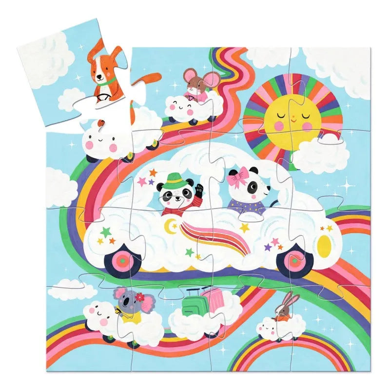 Djeco Puzzle silueta coche nube