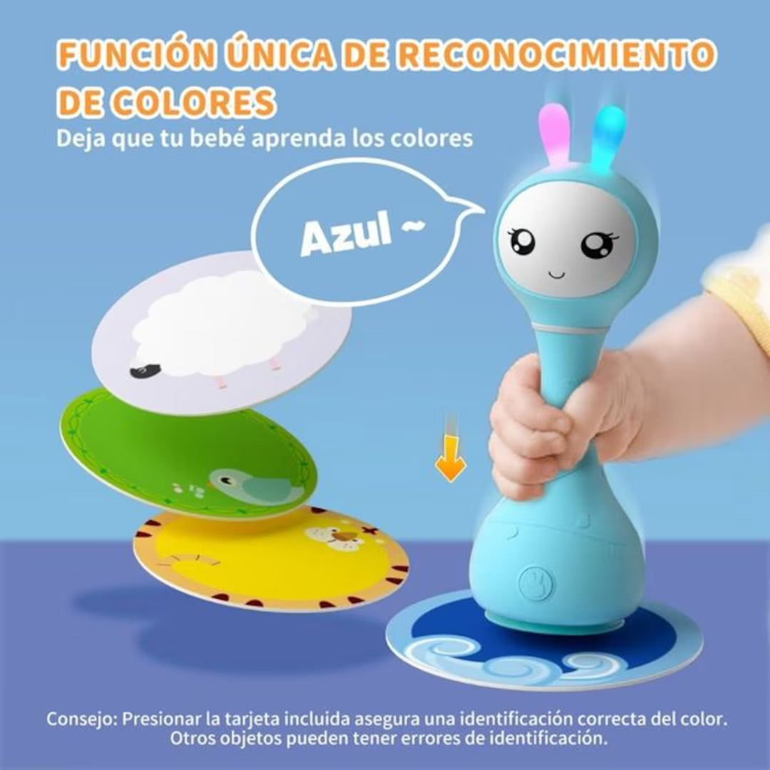 Alilo Smarty Bunny Azul Sonajero Interactivo e inteligente