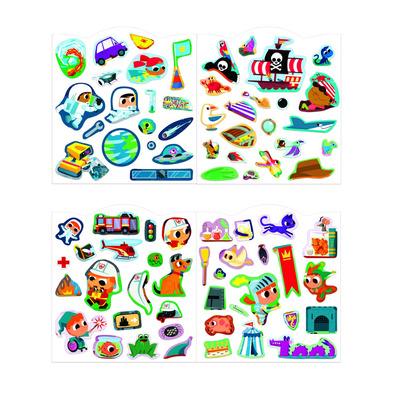 Janod Libro pegatinas Aventureros
