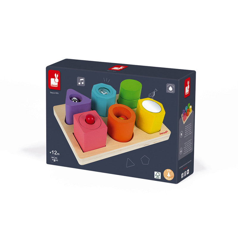 Janod Puzzle 6 figuras sensoriales