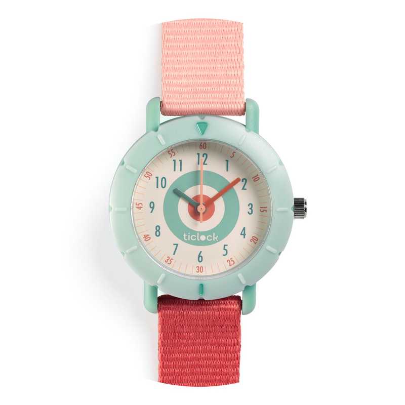 Djeco Ticlock Reloj analógico Pink target