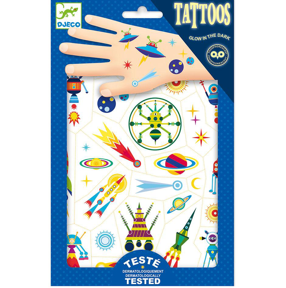 Djeco Tatuajes temporales Espacio
