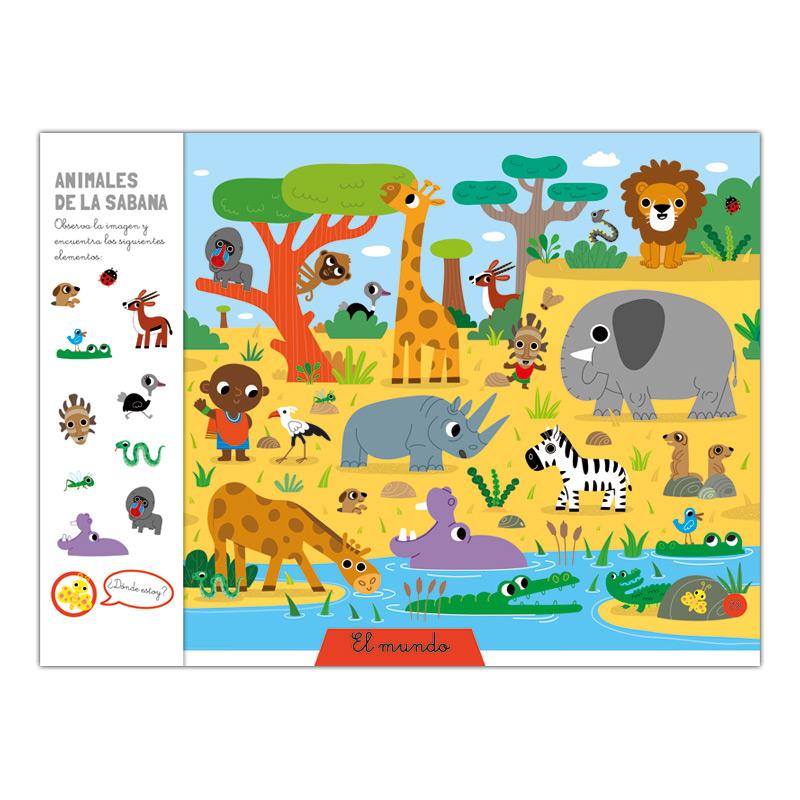Auzou Libros pizarras Busca y encuentra Los animales