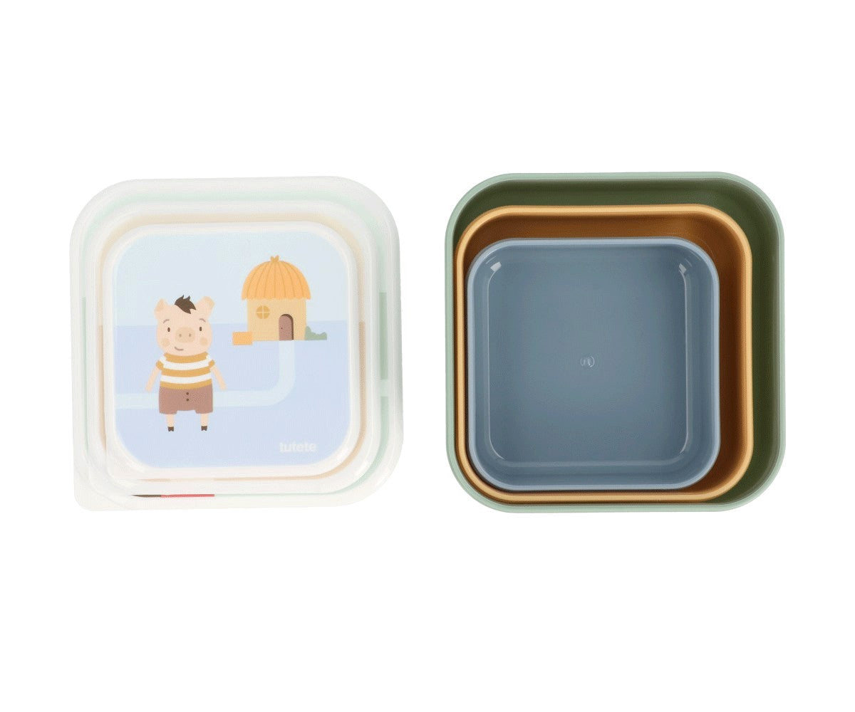 Tutete Cajas almuerzo Los tres cerditos