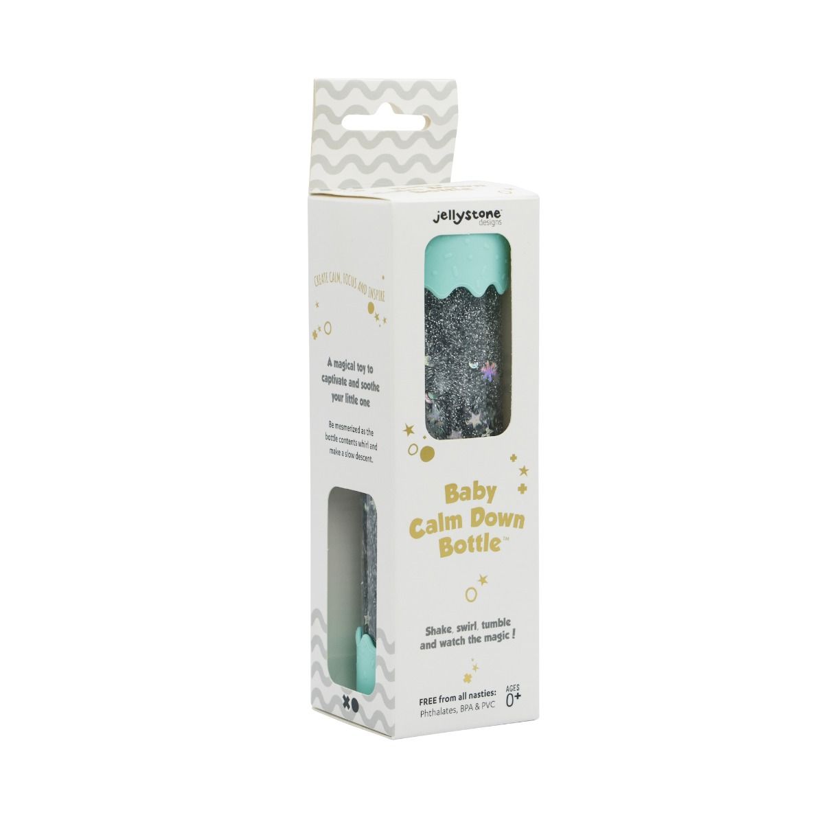 Jellystone Botella sensorial flotante Baby Mint