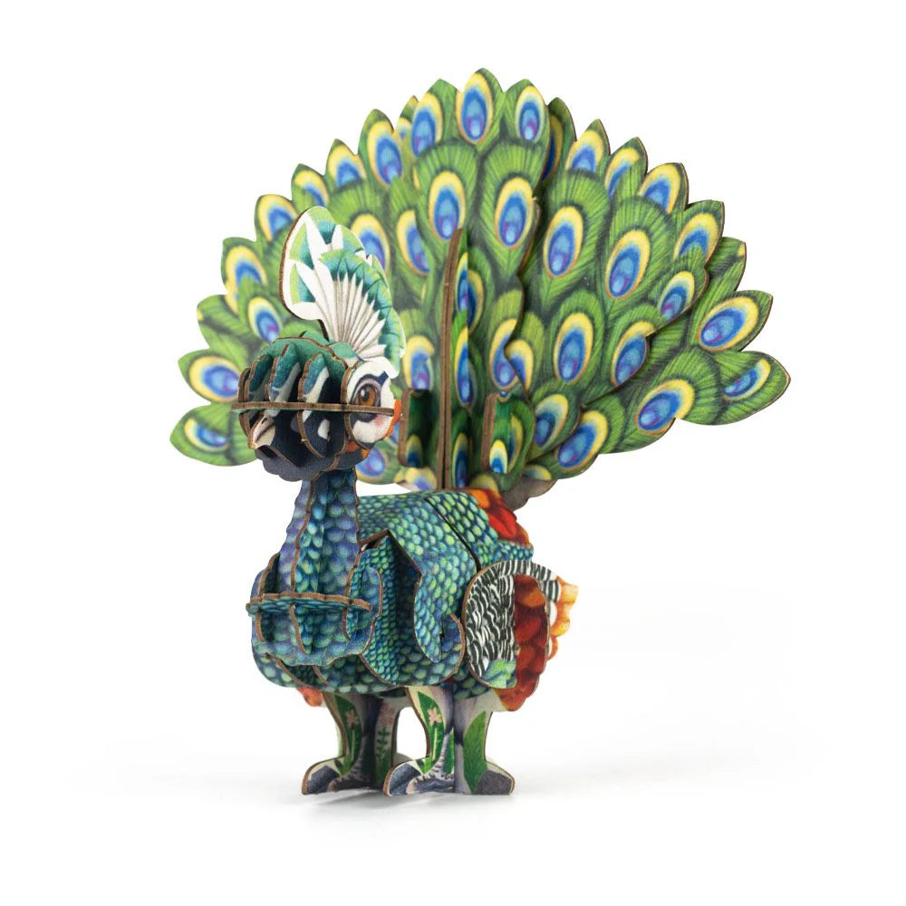 MierEdu Mini Puzzle 3D con sonido Pavo real