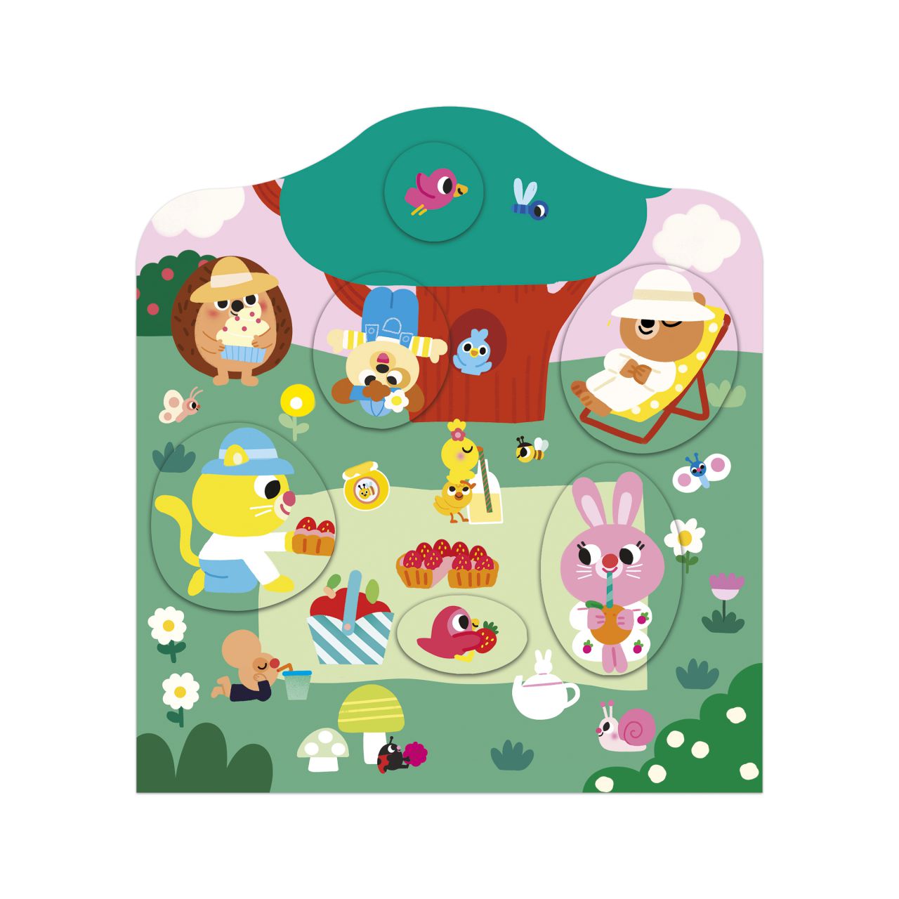 Janod Libro de pegatinas El jardín