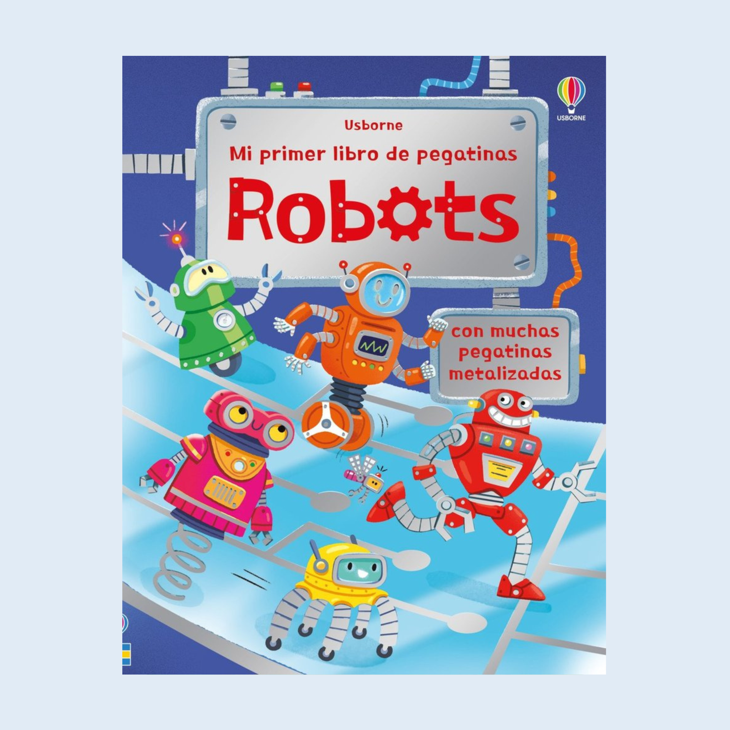 Mi primer libro de pegatinas metalizadas Robots
