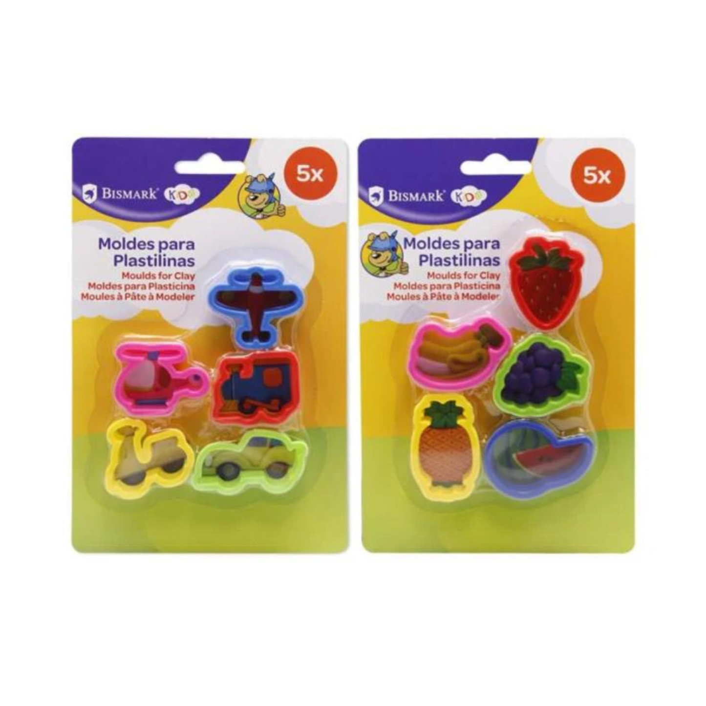 Bismark Pack 5 moldes para plastilina