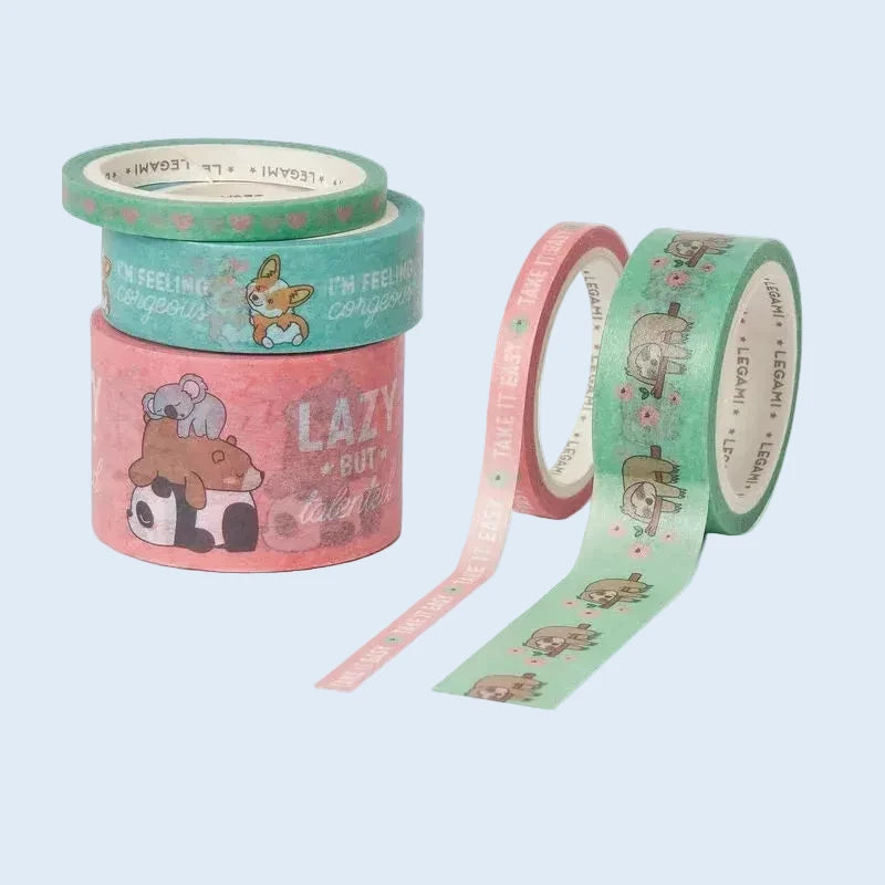 Legami Set 5 cintas adhesivas de papel Animales