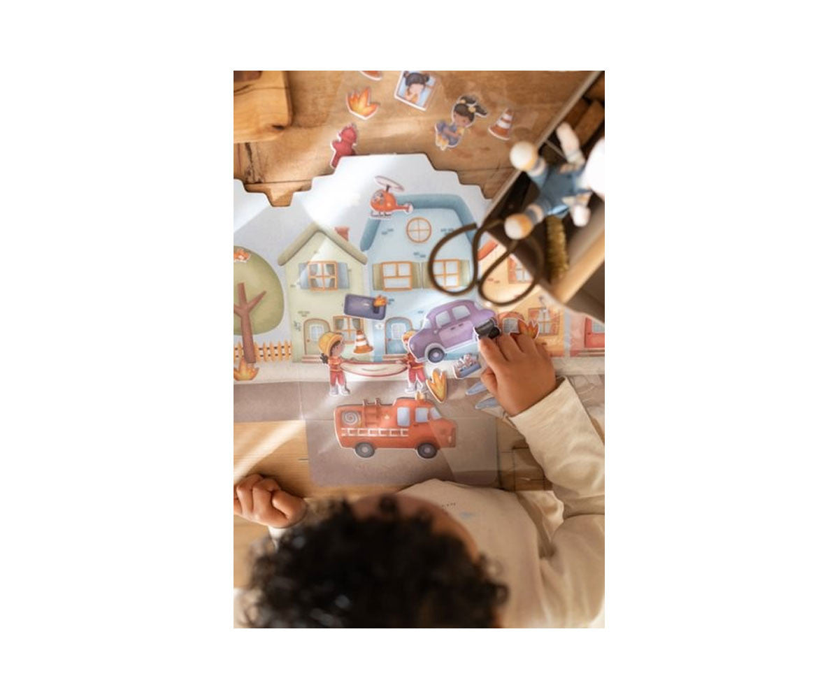 Little Dutch Pegatinas reutilizables Bomberos