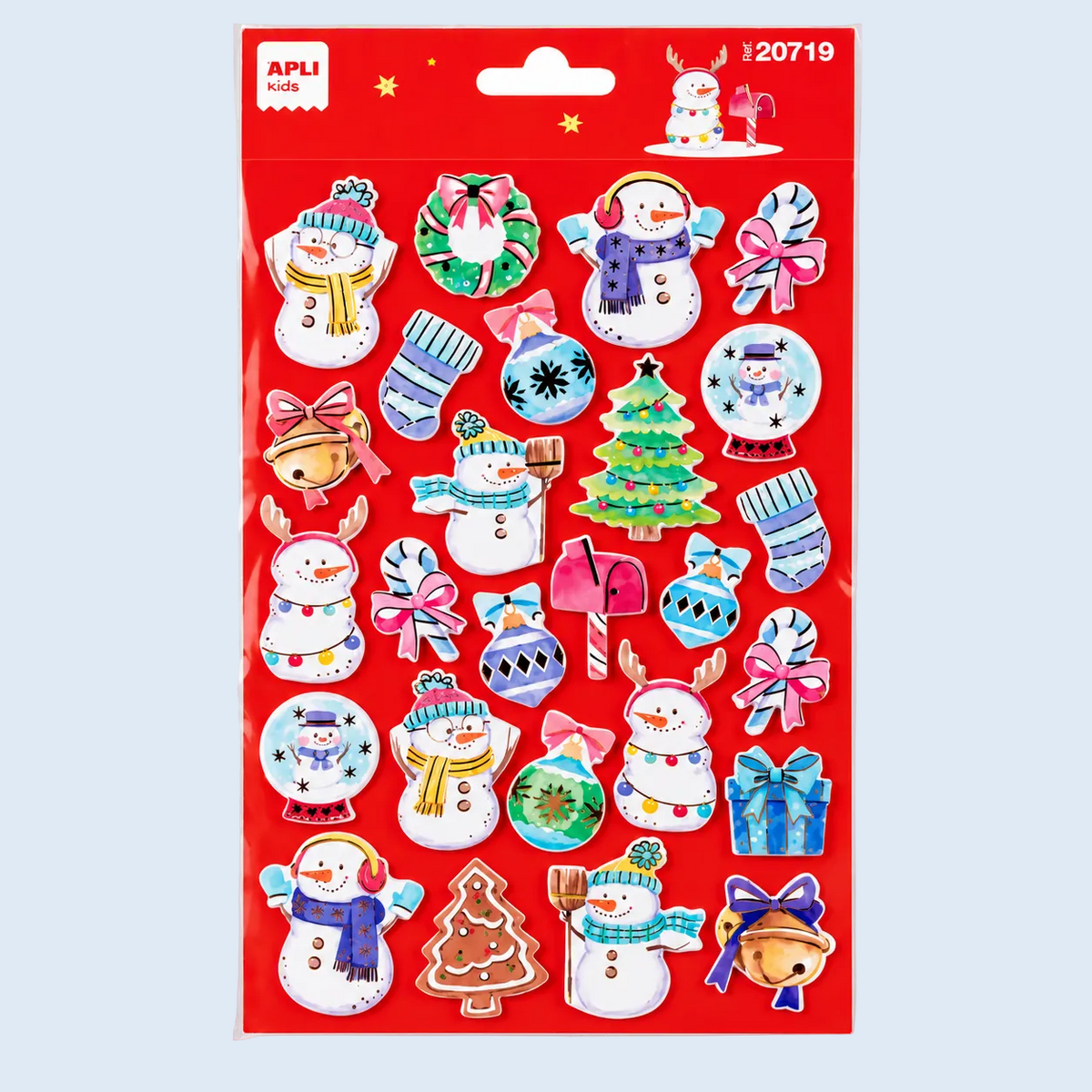 Pegatinas Muñecos de nieve - Apli kids