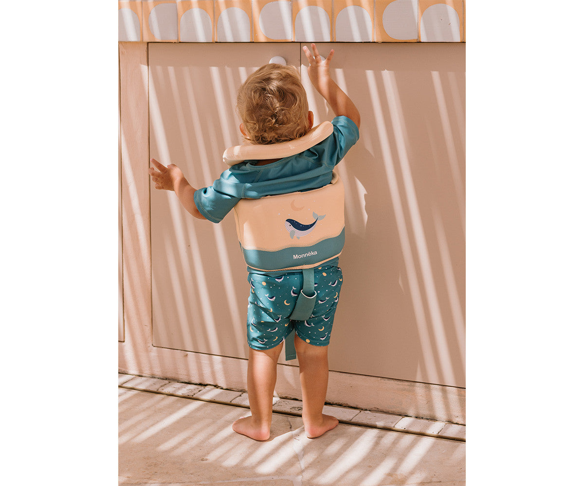 Tutete Chaleco flotador aprendizaje Whale Teal Talla 1-2 años