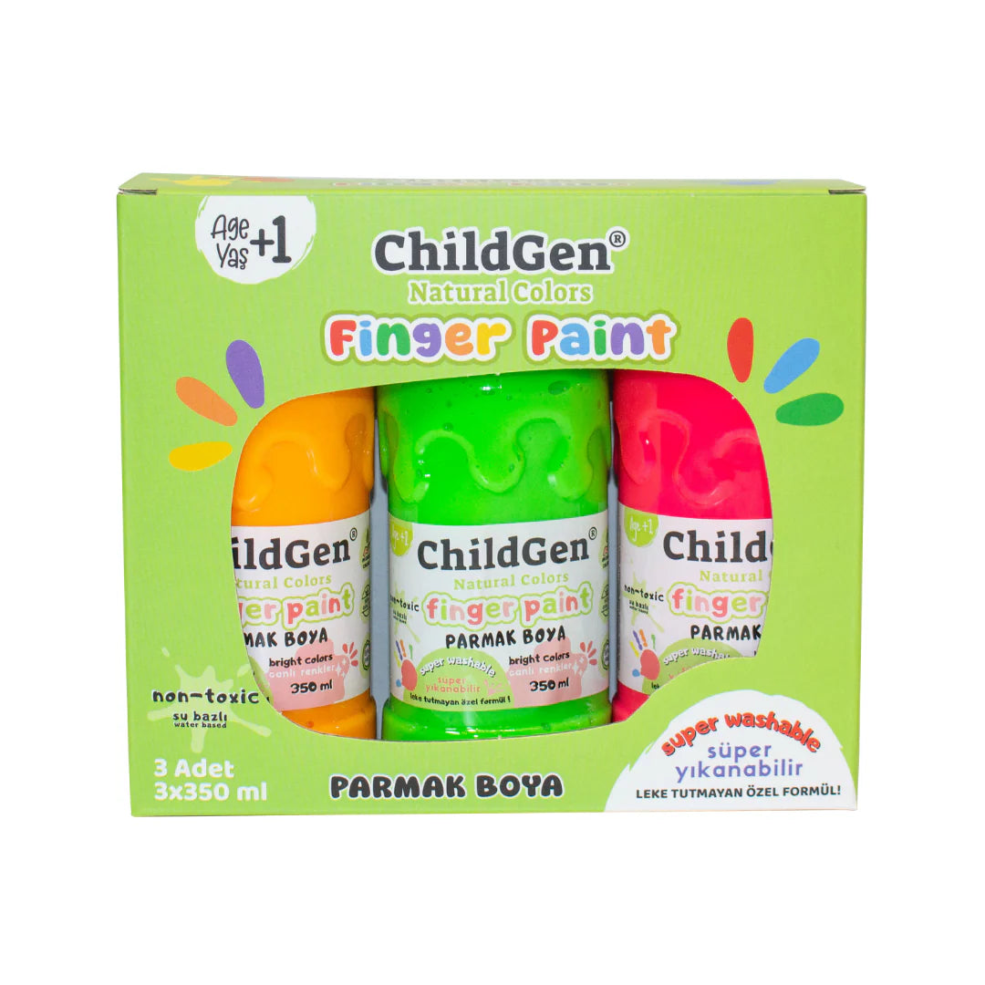 Childgen Set 3 pinturas dedos Neón
