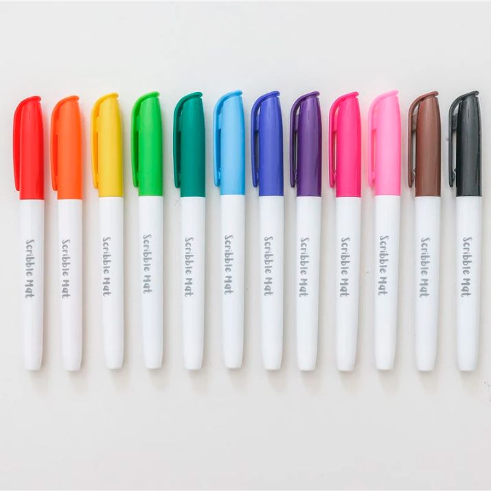 Scribble Mat Rotuladores tiza líquida 12 colores