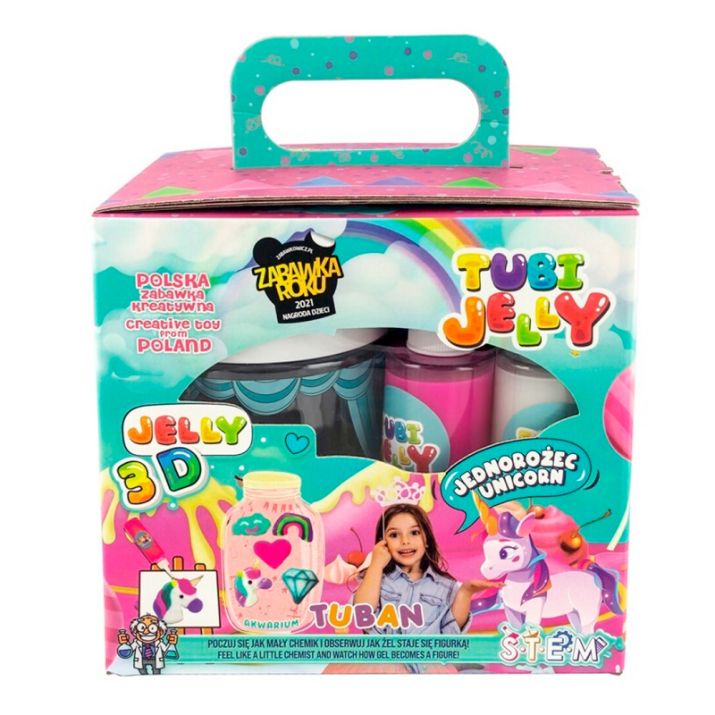 Tuban Tubi Jelly Kit gelatina 3D Unicornios con acuario