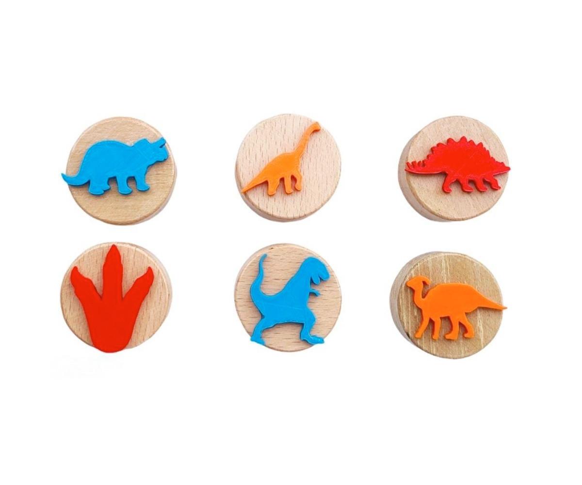 ChildGen Sellos madera Dinosaurios 6 Ud