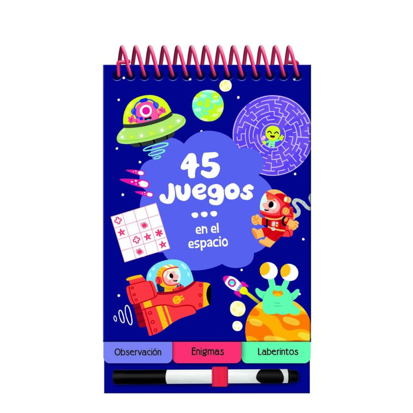Auzou Libro pizarra 45 juegos… en el espacio