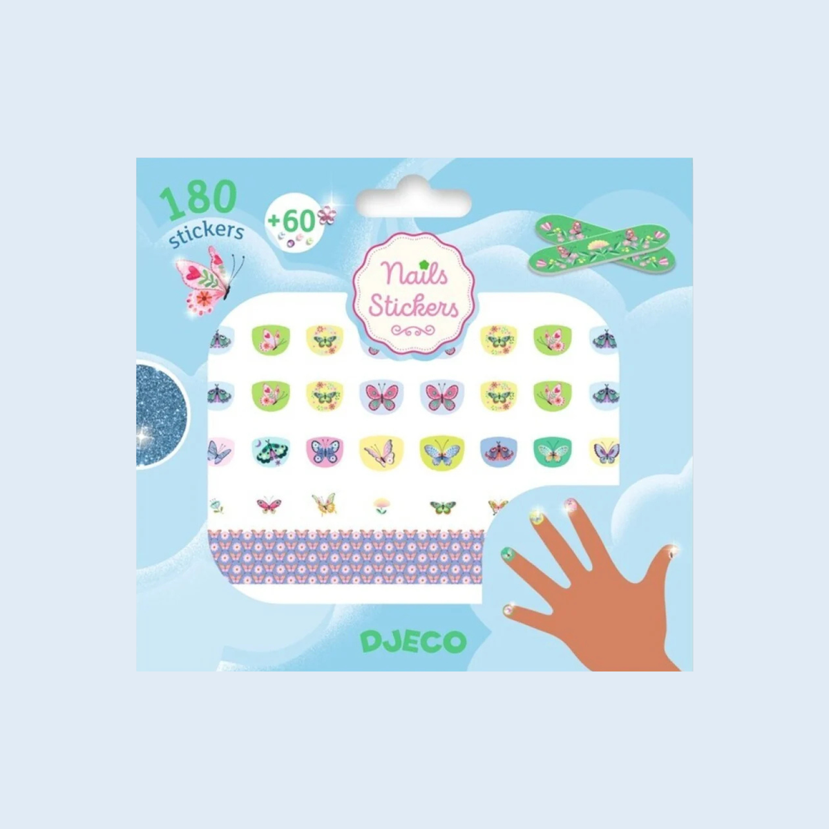 Djeco Adhesivos para uñas Mariposas