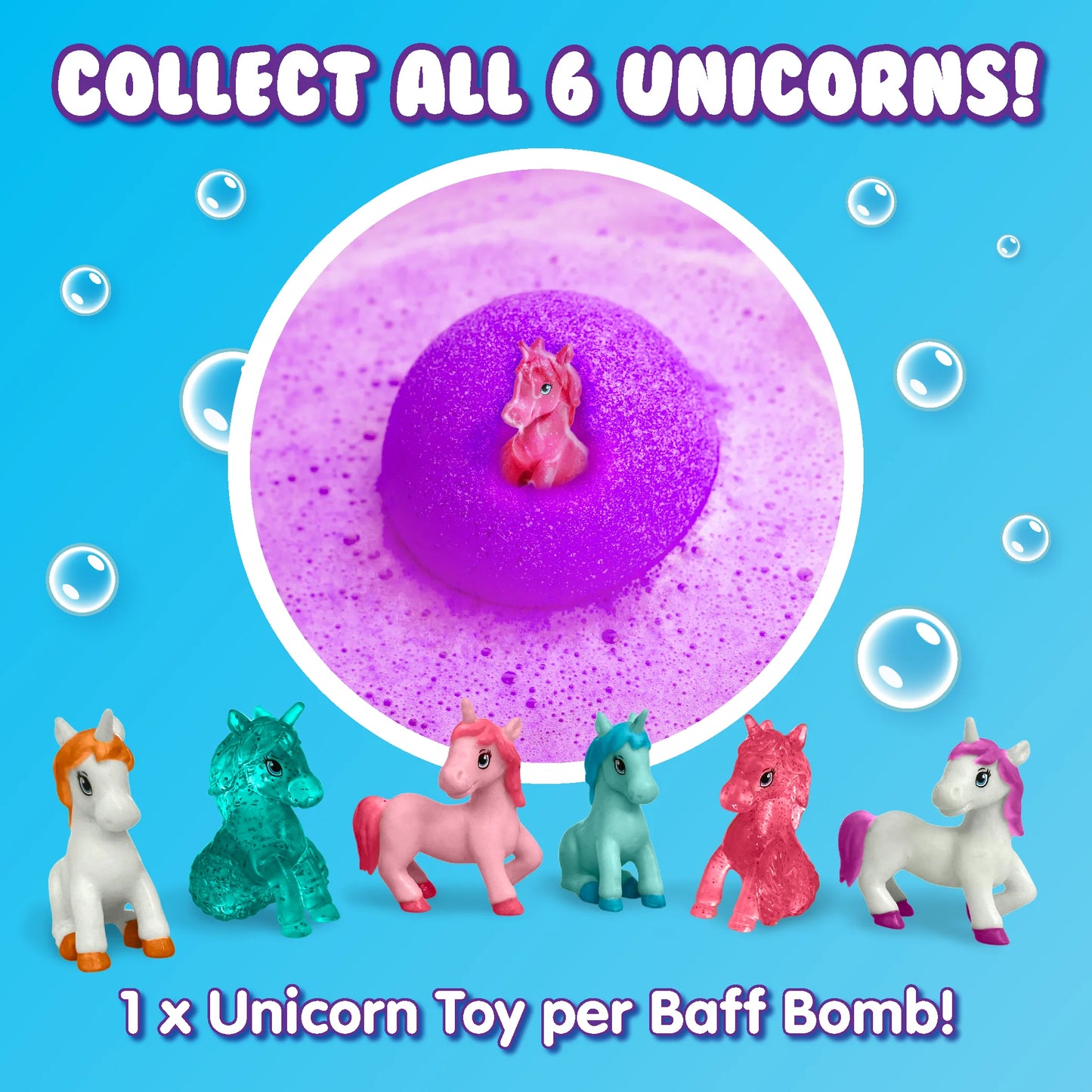 Zimpli Bombas de baño Sorpresa Pack 6 unicornios