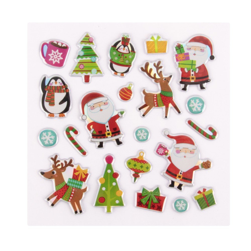 Pegatinas Puffy Papá Noel - Apli kids