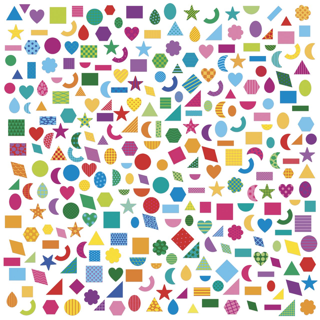 Janod Pegatinas 300 Formas geométricas 3 años