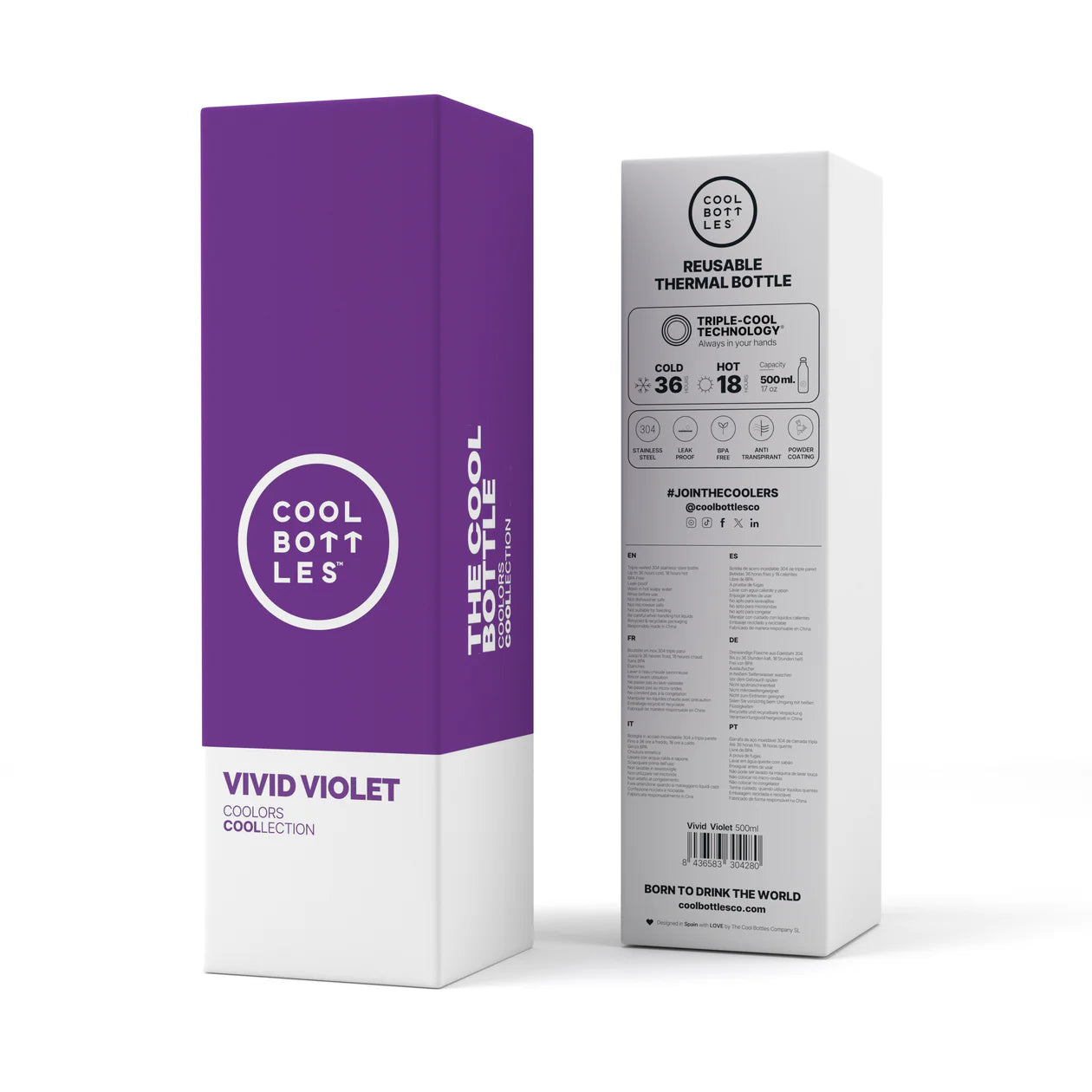 Cool Bottles Botella térmica 500 ml Vivid Violet