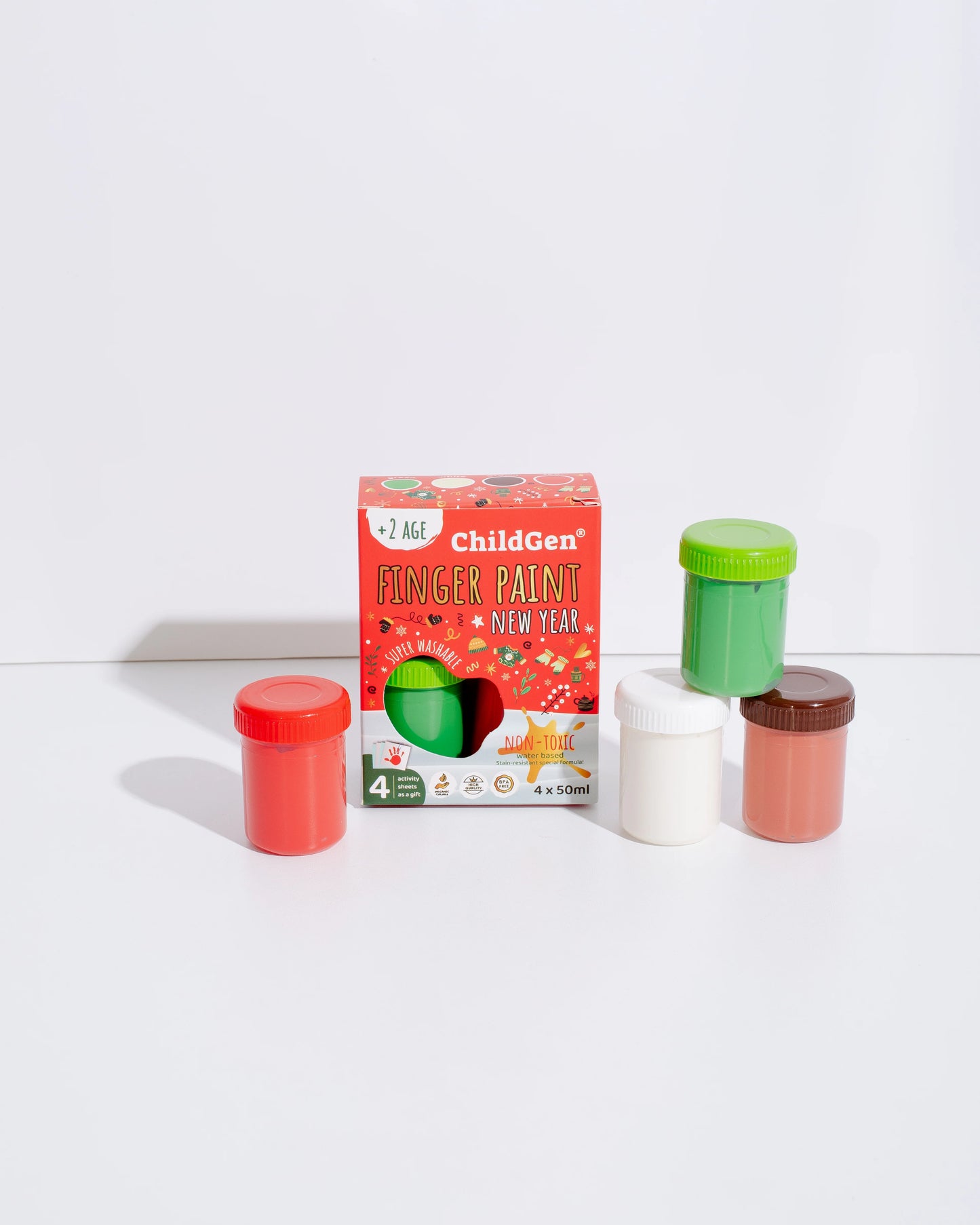 Childgen Pintura de dedos Set Christmas