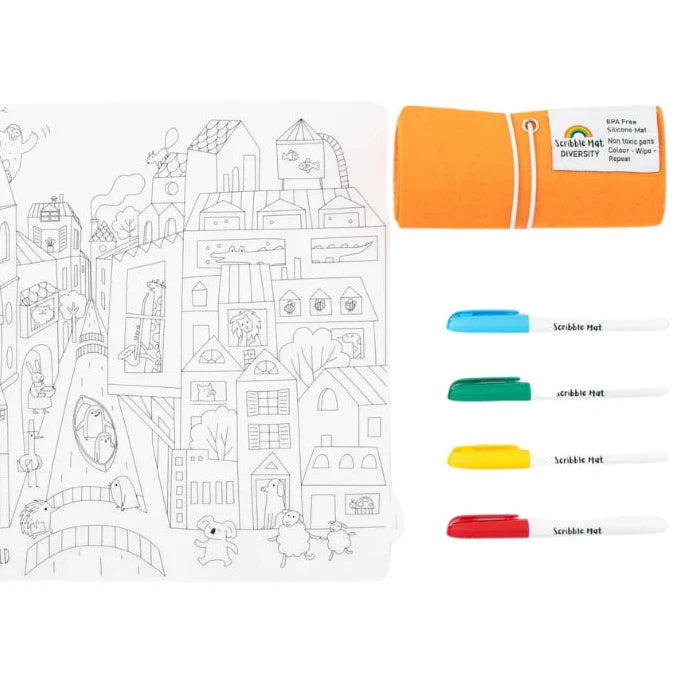 Scribble Mat Tapete de silicona para colores