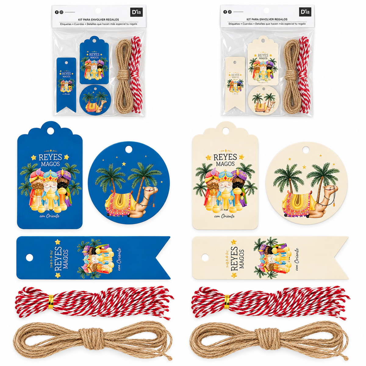Kit etiquetas navideñas para regalos Reyes Magos