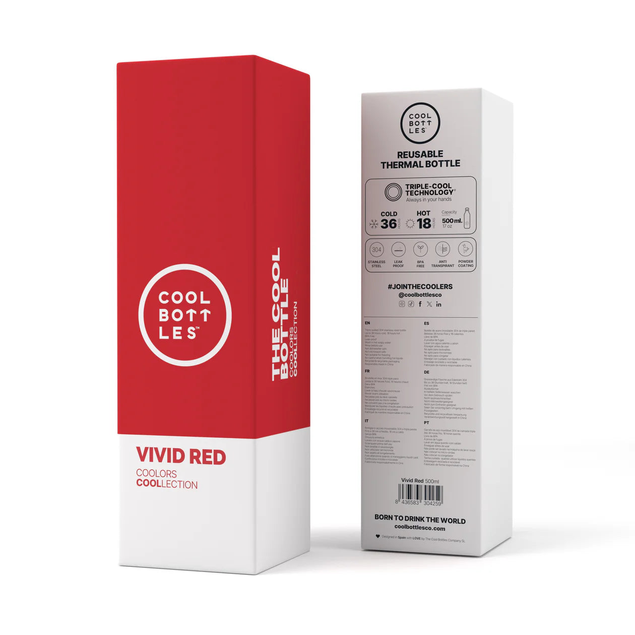 Cool Bottles Botella térmica 500 ml Vivid Red