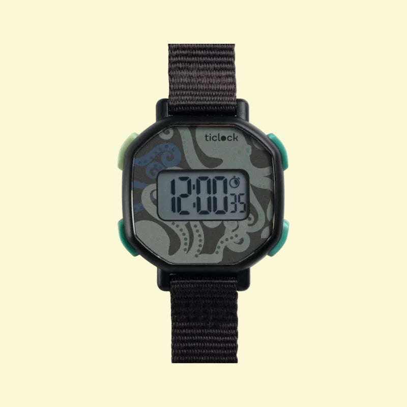 Djeco Ticlock Reloj digital Black Octopus