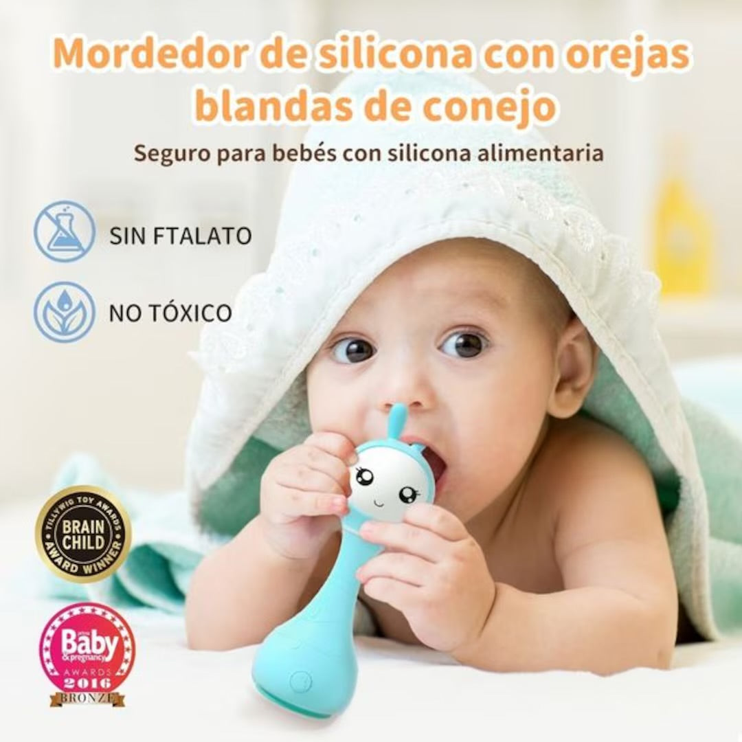 Alilo Smarty Bunny Azul Sonajero Interactivo e inteligente