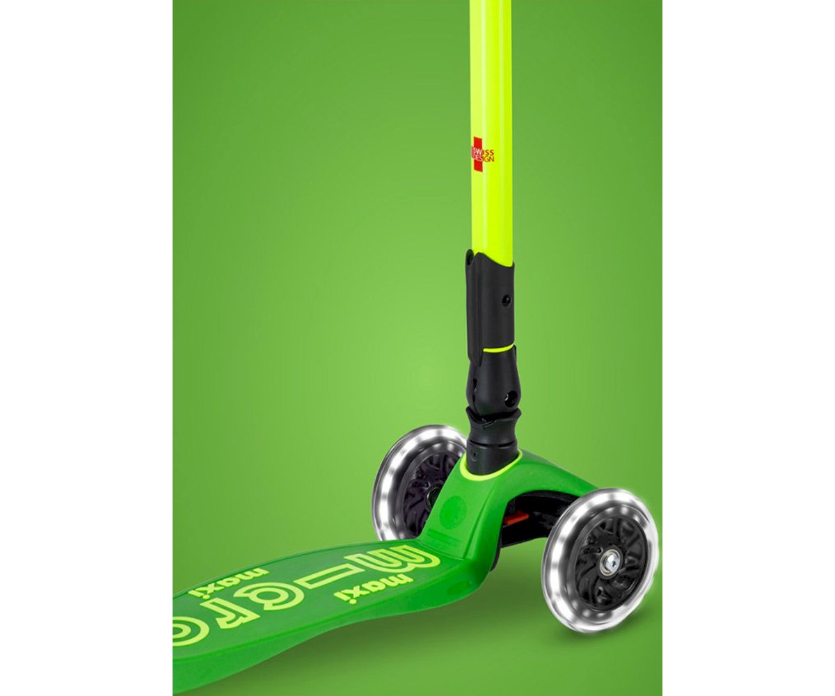 Micro Patinete Maxi Deluxe Plegable Neón Verde/amarillo
