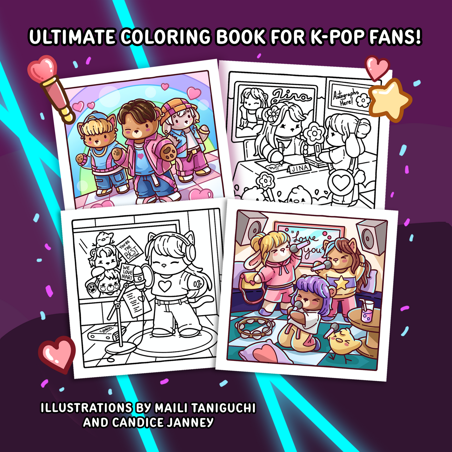 Libro para colorear Cozy K-pop