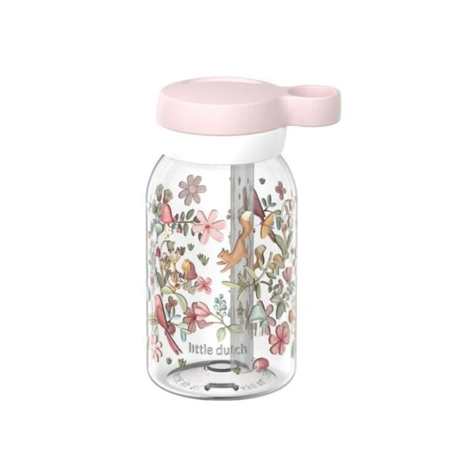 Botella de Plástico con Pajita Campus 450ml Fairy Garden