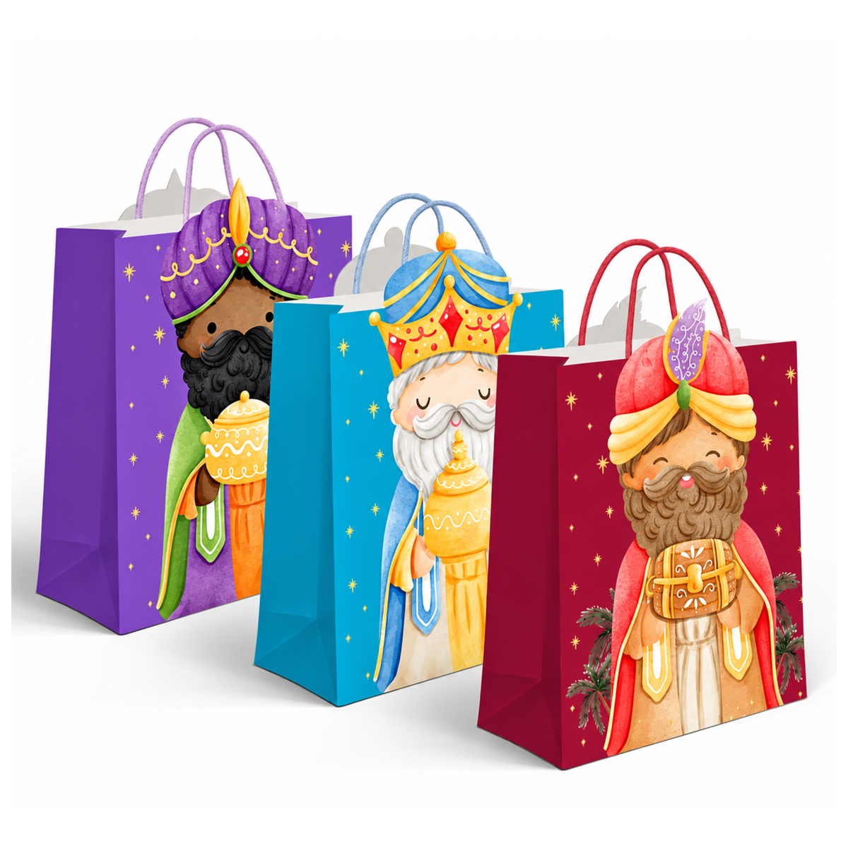 Bolsa de regalo Reyes magos L - Navidad