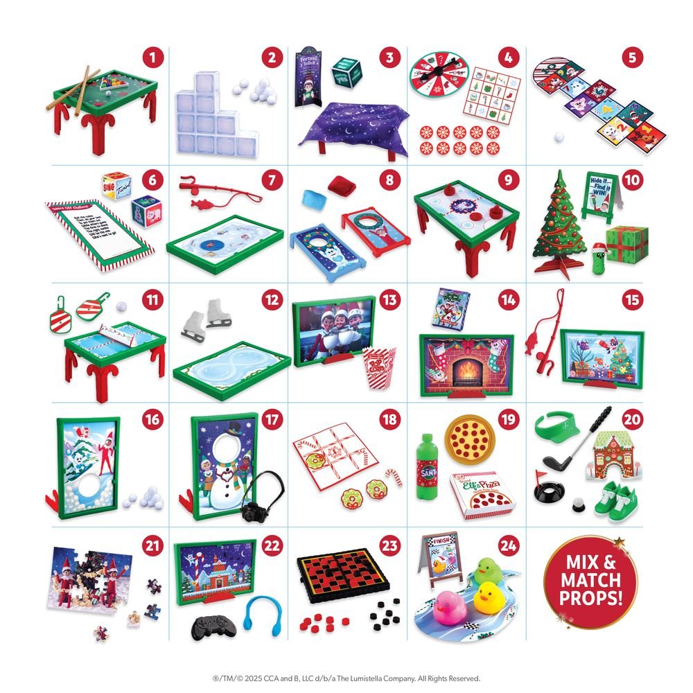 Elf on the shelf Fun & games kit