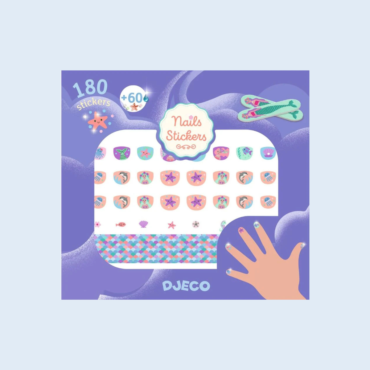 Djeco Adhesivos para uñas Delicadeza marina