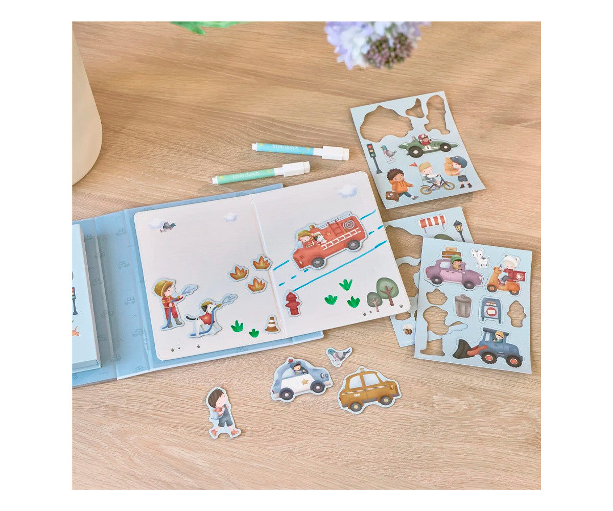 Little dutch Libro magnético Vehicles