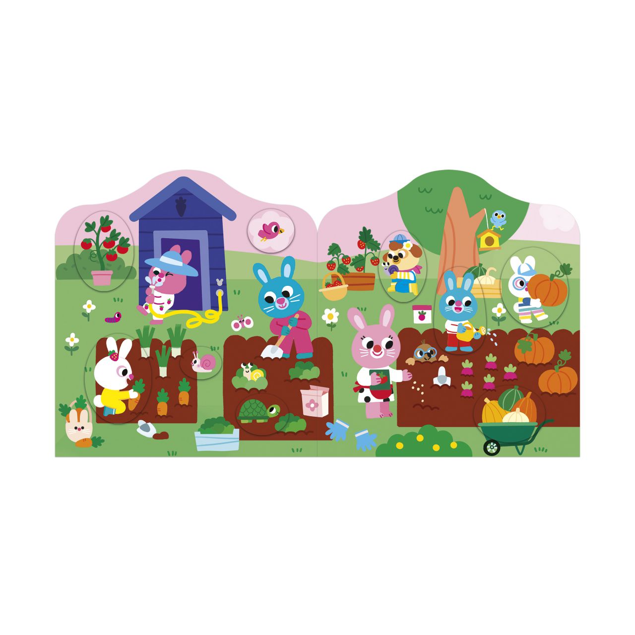 Janod Libro de pegatinas El jardín