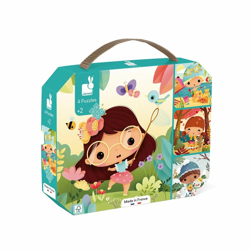 Janod Puzzle evolutivo 4 en 1 Las estaciones