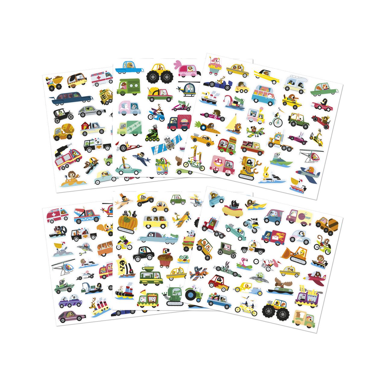 Janod Pegatinas Vehículos 3 años