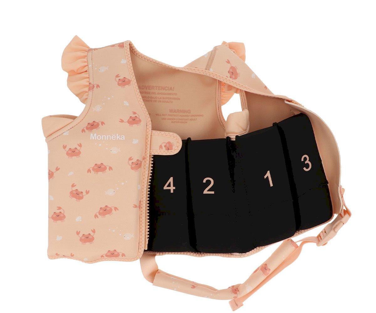 Tutete Chaleco flotador aprendizaje con volantes Crab Coral