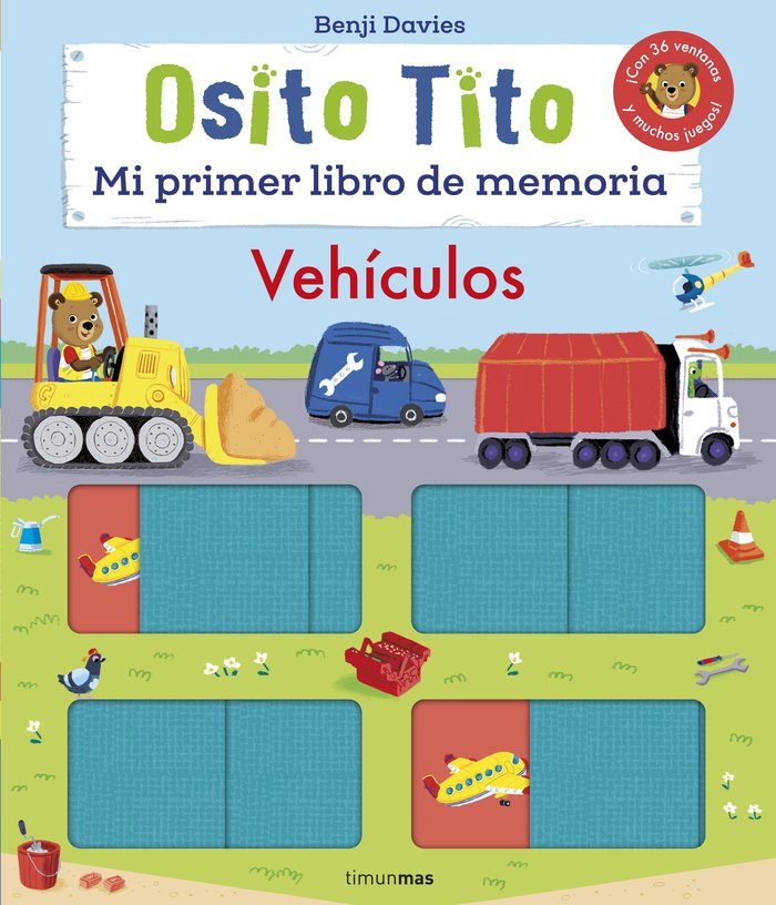 Osito Tito Mi primer libro de memoria Vehículos